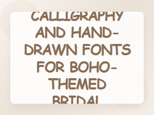 Boho-Chic Bridal Monograms with Modern Calligraphy and Hand-Drawn Fonts